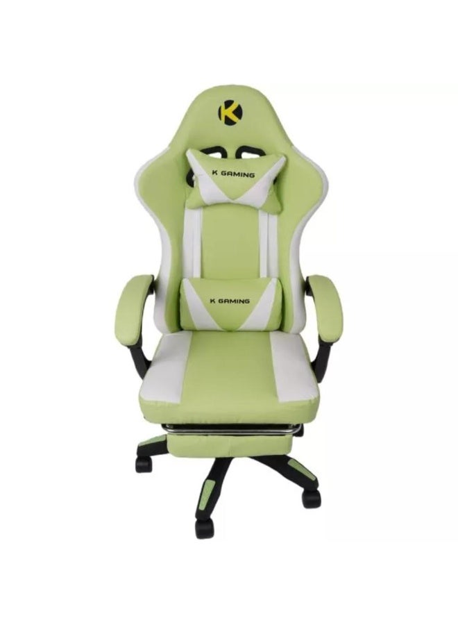 k Gaming Ergonomic Gaming Chair Adjustable Recline with Footrest PU Leather Linkage Armrest - Image 2