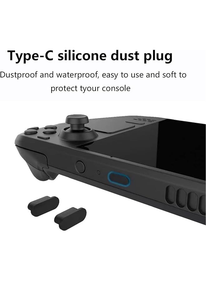 16 In 1 Accessorries Kit For Steam Deck 2X Touchpad Protection Sticker 4X Key Protection Sticker 2X Headphone Jack Dust Plug 2X Type C Dust Plug 2X Dust Filter 4X Conductive Silicone Rocker Cap - Image 5