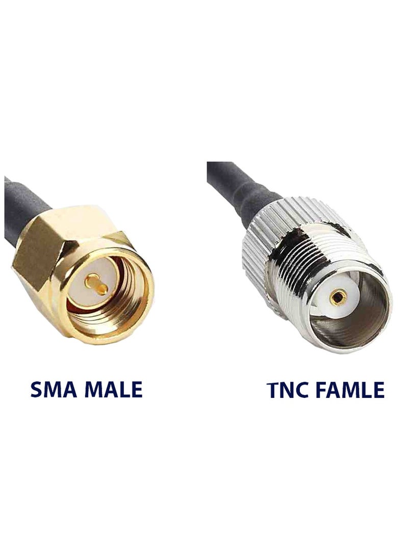 Ohm OHM TNC Female To SMA Male Antenna Cable RG58  - Image 2