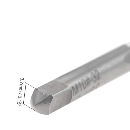 TOP-VIGOR 3pcs 10-32 UNF Straight Flute Tap with H2 Tolerance, High Speed Steel Uncoated Right Hand Thread Tap for Making New Thread and Repairing Damaged Threads - Image 4
