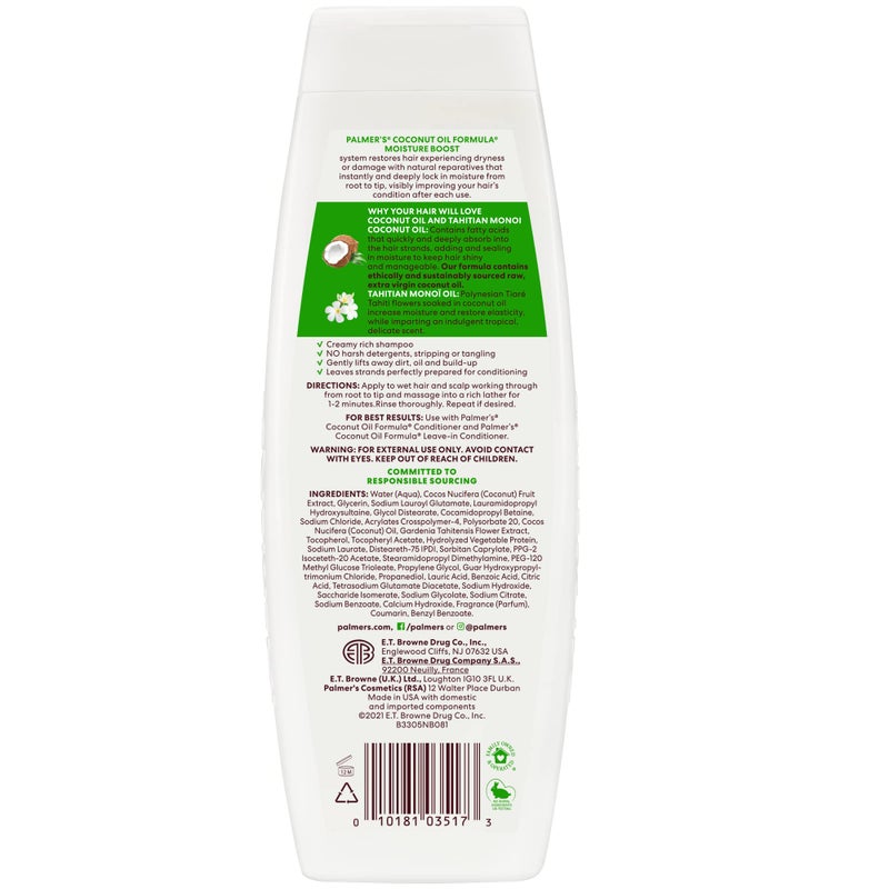 Palmer's Coconut Oil Formula Moisture Boost Conditioning Shampoo, 13.5 fl. oz. - Image 3