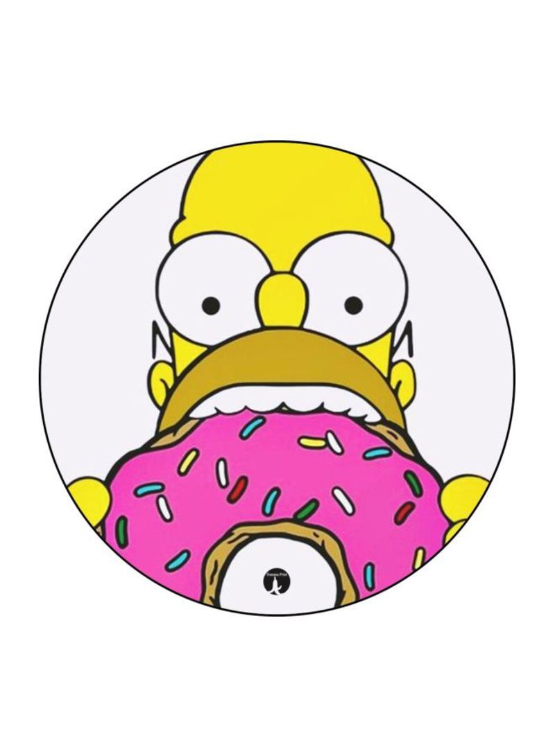 RKN The Simpsons Printed Badge Pink/Yellow/White - Image 1