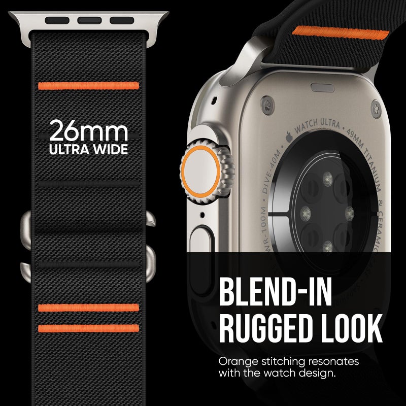 Suitisbest 2 Pack StretchFit Sport Bands Compatible with Apple Watch Ultra Band 49mm 46mm 45mm 44mm 42mm Men, Stretchy Sport Loop Strap for iWatch Series 11 10 9 8 7 6 5 4 3 2 1, SE 3 2 1, Ultra 3 2 1 - Image 2