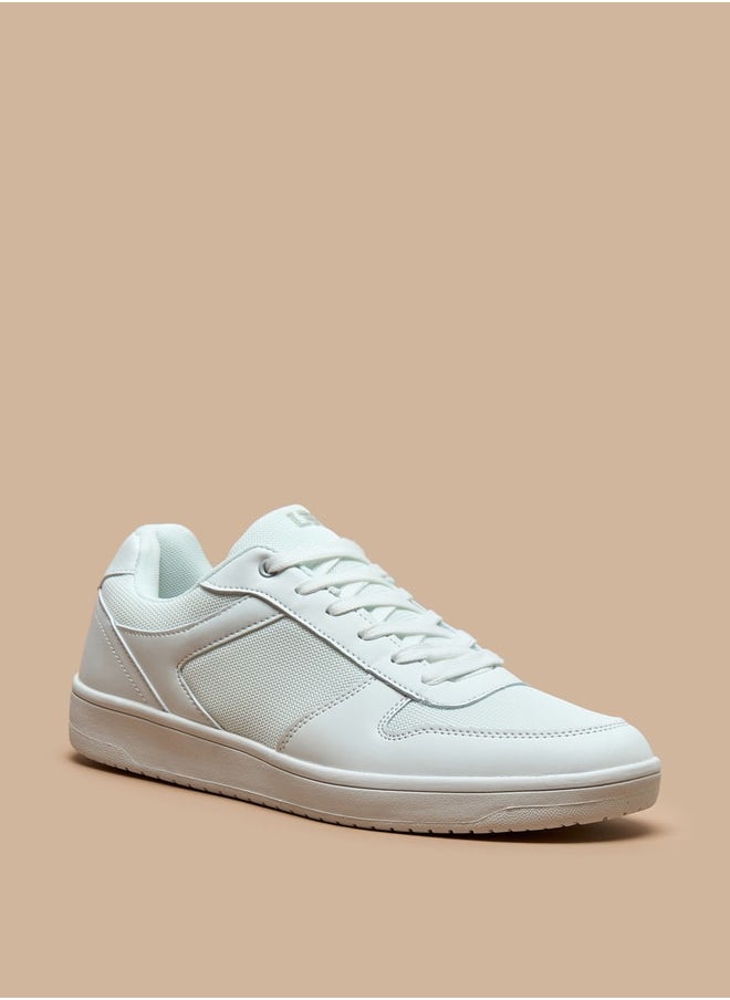 LBL by Shoexpress Textured Low Ankle Lace-Up Sneakers  - Image 1