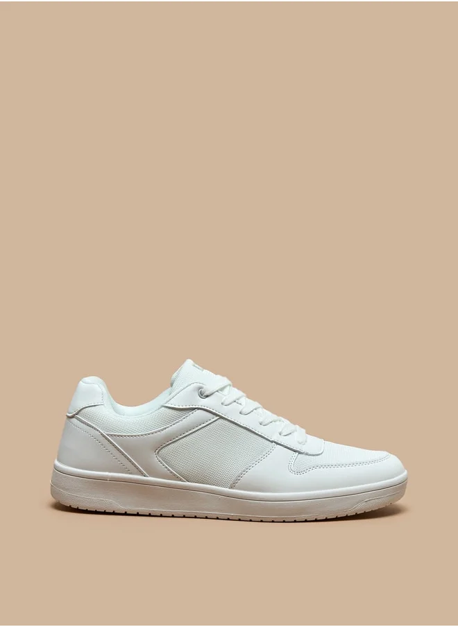 ال بي ال من شو اكسبرس Textured Low Ankle Lace-Up Sneakers