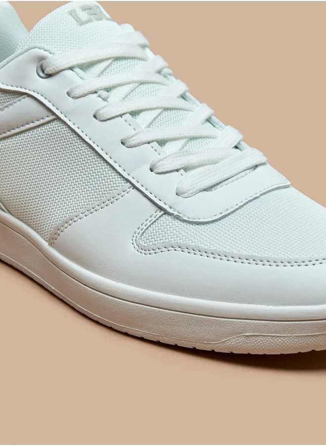 ال بي ال من شو اكسبرس Textured Low Ankle Lace-Up Sneakers