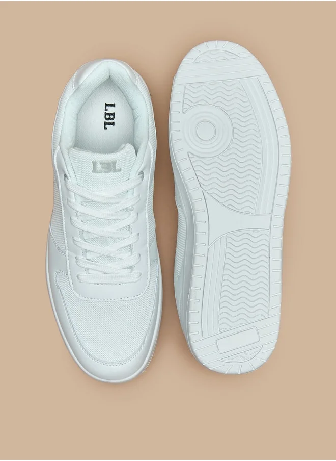 ال بي ال من شو اكسبرس Textured Low Ankle Lace-Up Sneakers