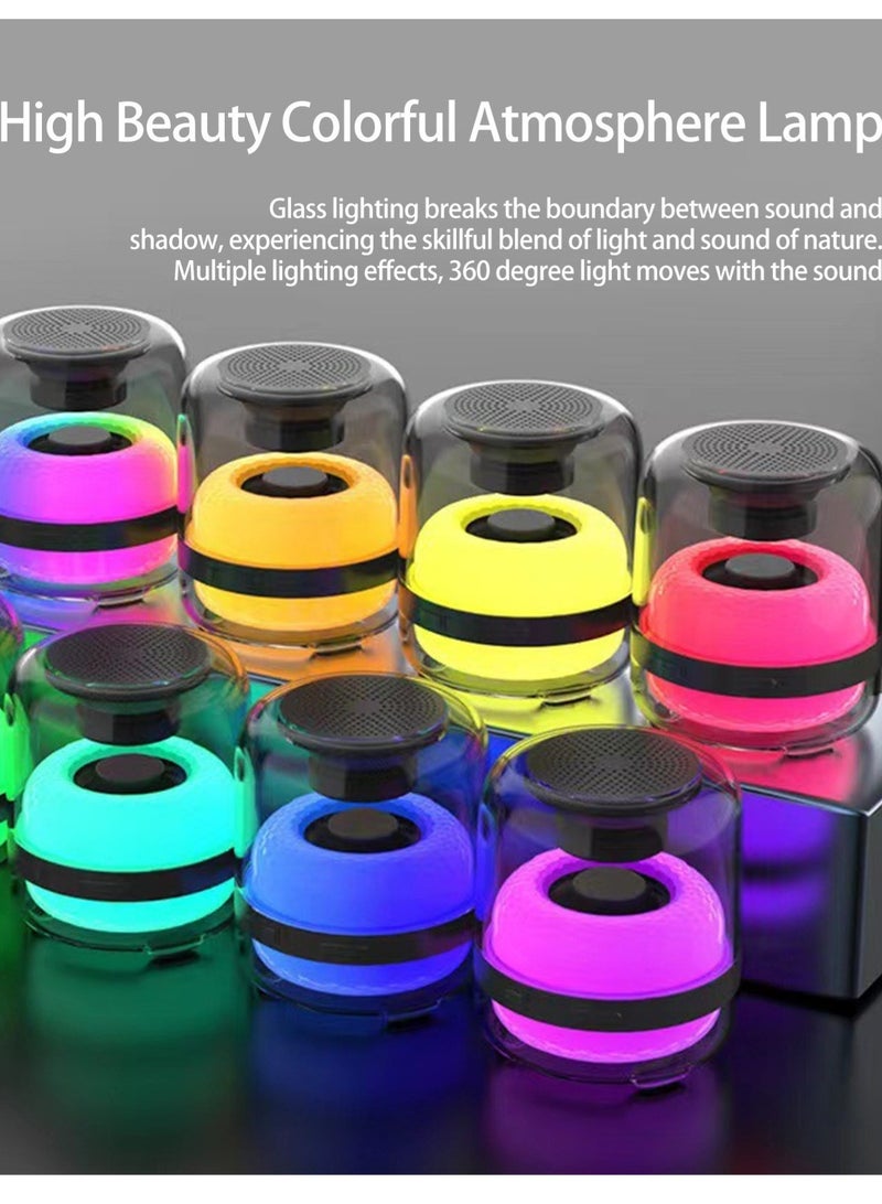 R.VIHAN Portable Wireless Bluetooth Speaker with RGB LED Neon Lights Colourful FM Radio Stereo Speaker for Indoor Outdoor Travel Use Compact Rechargeable Party Music Speaker Ideal Gift for Birthday Holidays Any Special Occasions  - Image 3