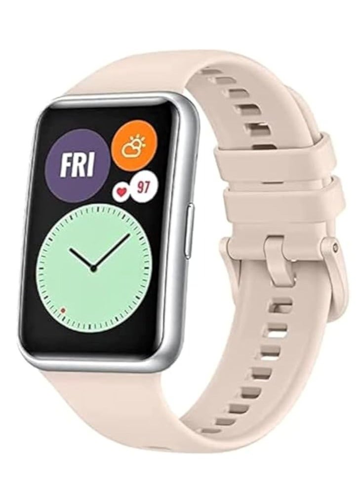 Silicone Band Compatible with Huawei Watch Fit 2, Waterproof Breathable Silicone Sport Replacement Strap for Men Women, Replacement Strap for Huawei Watch Fit 2