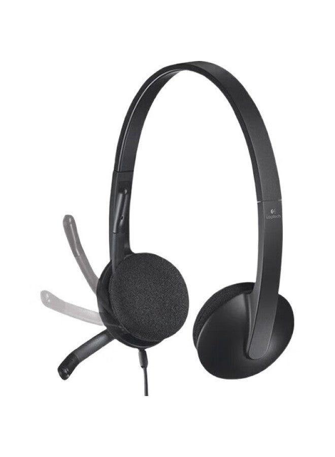 G Logitech H340 Enterprise-Grade Stereo Usb Headset, Computer Laptop Office Study Headphones With Microphone, Black - Image 3