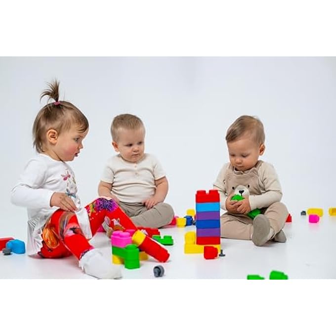 LITTLE TIKES: SOFT BLOCKS - 42 PIECE SET - BUILDING & STACKING TOYS, FOOD GRADE DURABLE MATERIALS, SAFE FOR TEETHING BABIES, TODDLER & KIDS 6 MONTHS+ - Image 5