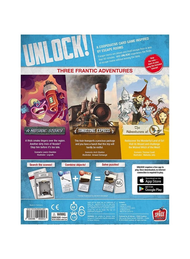 Space Cowboys UNLOCK! Secret Adventures Card Game - Escape Room-Inspired Cooperative Adventure, Fun Family Game for Kids and Adults, Ages 10+, 1-6 Players, 1 Hour Playtime, Made by Space Cowboys - Image 2