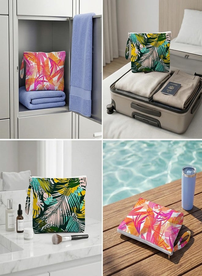 Fokongna Wet Bag, 2 Pack Travel Vacation Reusable Waterproof Dry Wet Zipper Organizer for Weekend Getaway Beach Trip Gym Daily Toiletry Storage - Image 4