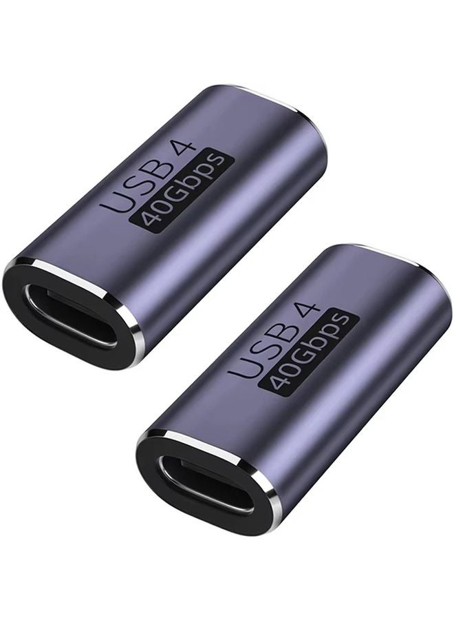 Female Type C USB4 Adapter 40Gbps Super Speed 100W Power 8K Video Extender For MacBook Laptop Phone Purple - Image 5