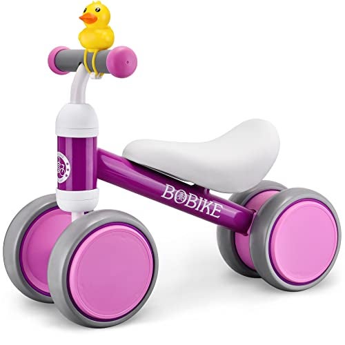Bobike Baby Balance Bike Toys for 1236 Months Kids Toy Boy Girls Gifts Toddler Best First Birthday Gift Children Walker No Pedal Infant 4 Wheels Bicycle Purple - Image 1