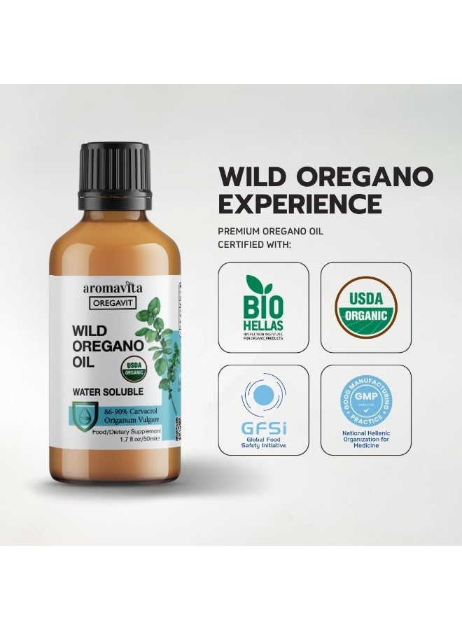 Aromavita Mycelized Wild Oil of Oregano Oil 50ml/1.7oz the Water Soluble Type Oregavit XXL Size Greek Quality - Image 3