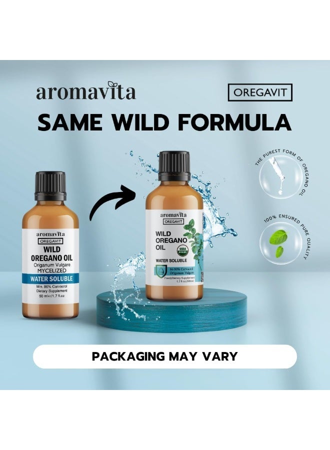 Aromavita Mycelized Wild Oil of Oregano Oil 50ml/1.7oz the Water Soluble Type Oregavit XXL Size Greek Quality - Image 2
