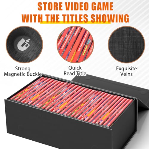 tutata Video Game Holder Game Disc Storage Box Compatible with Nintendo Switch Game Holder Organize up to 28 Cases Black 1 Pack - Image 3