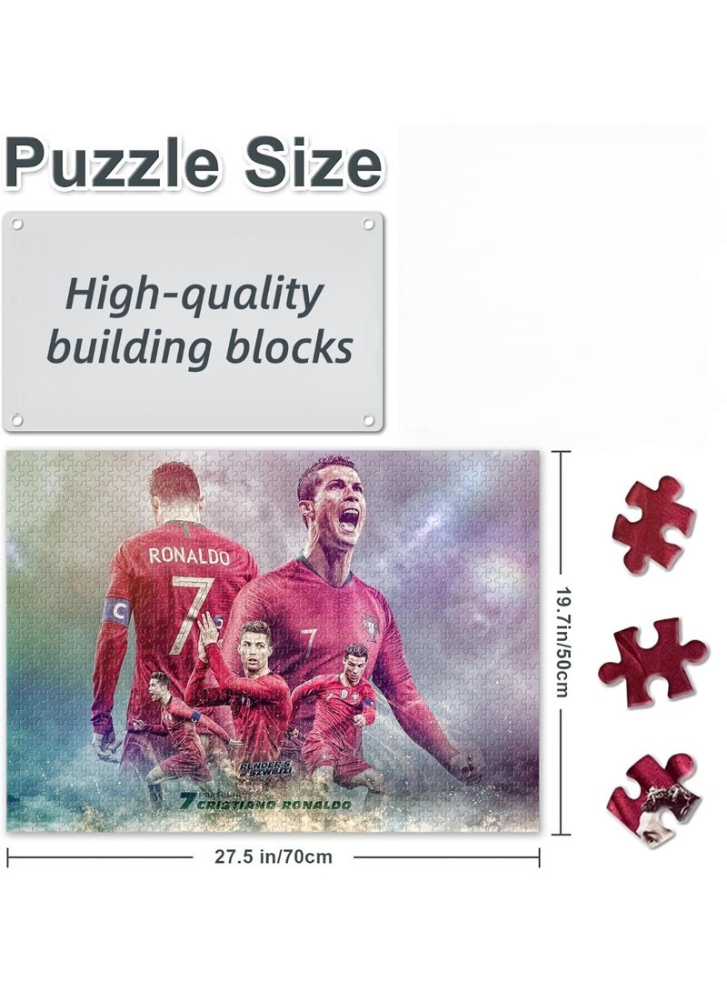 Cristiano Ronaldo Stadium Back View 1000 Piece Jigsaw Puzzle: Legendary Football Field Wall Art, Framable Matte Paper Sports Memorabilia for Superfans & Game Room Decor - Image 5