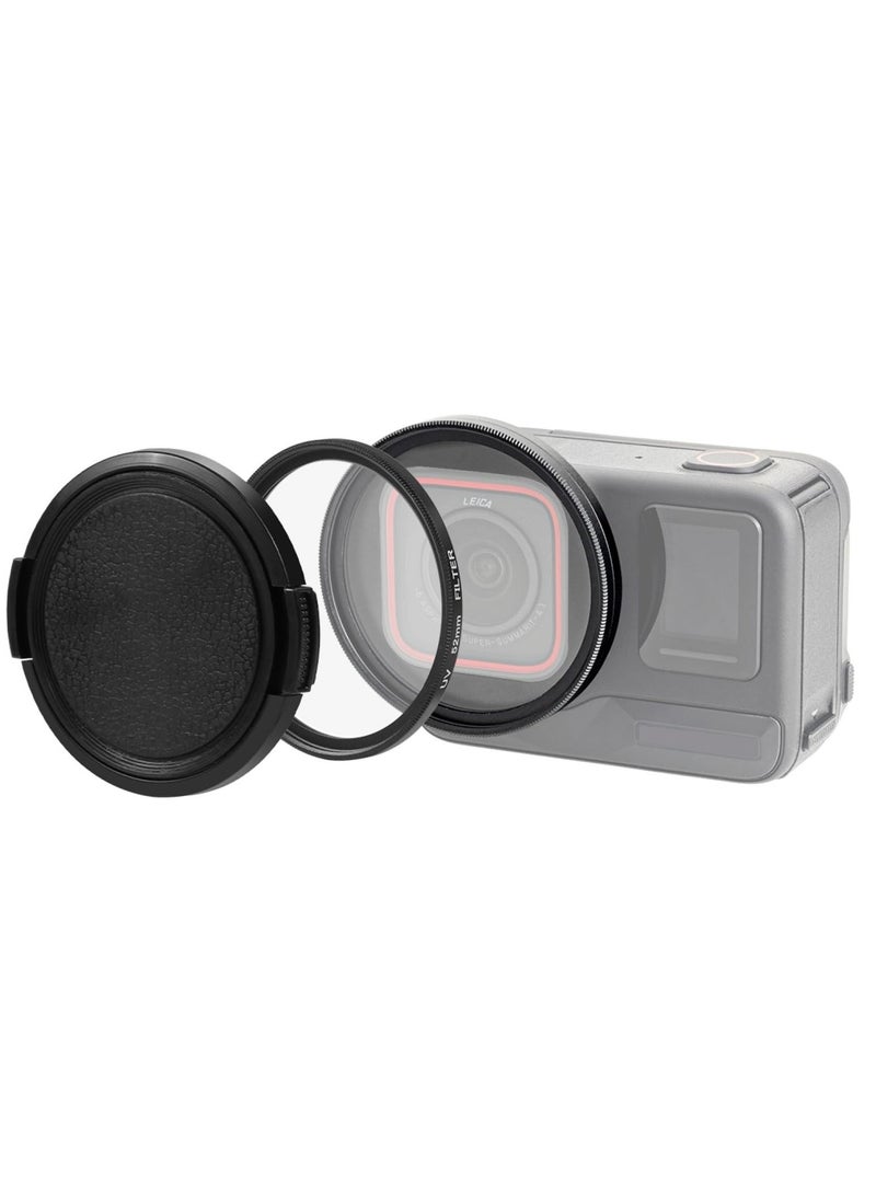 Lens Filter Kit for Insta360 Ace Pro, 52mm Filter Adapter Ring, Aluminum Alloy Lens Frame, Metal Protective Frame, UV Lens Cap Protection Cover for Insta360 Ace Pro Action Camera Accessories  - Image 1
