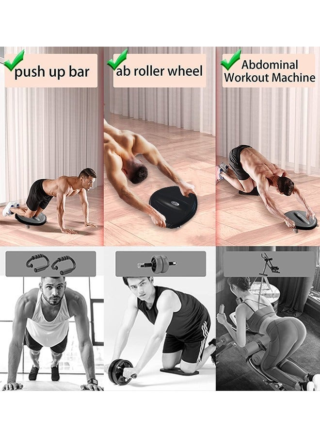 GROIC Ab Roller Wheel with Knee Mat, Core Workout Equipment, Multiple Training Methods, Exercise Wheel, Home Gym Accessories - Image 2