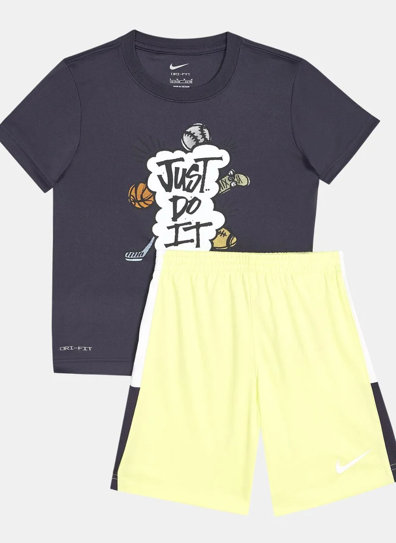 Nike Kids' Dri-FIT Blocked T-Shirt And Shorts Set (Baby And Toddler)