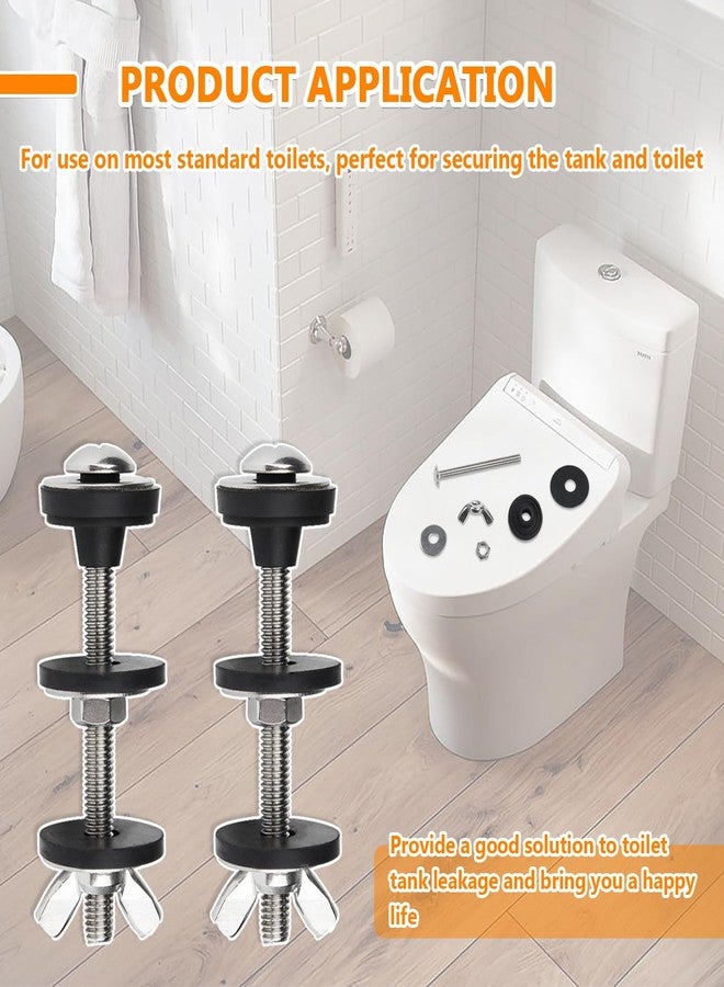 HUAREW Universal Toilet Tank to Bowl Bolt Kit, Heavy Duty Bolts Toilet, with Waterproof Stainless and Rubber Washers Gasket, Set for Toilet Mounting and Repair(Pack of 2) - Image 4