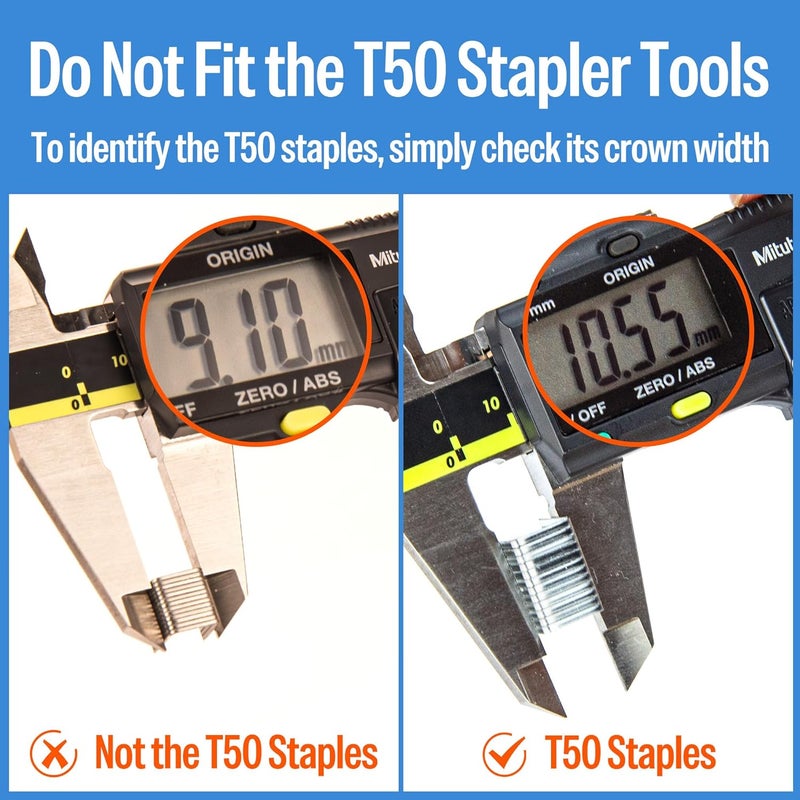 Meite 71/04 22 Gauge 71 Series 3/8-Inch (9.1 mm) Crown 3/16-Inch (4 mm) Leg Length Galvanized Upholstery Staples for MT7105 Stapler (10,020 Counts) - Image 3