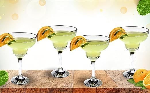 ROSEFINCH Margarita Glasses Set of 4Crystal Clear Margarita Glass Cosmopolitan Glassware for Margaritas Frozen Drinks Pina Coladas and Cocktails Margarita Cups 190ml - Image 5