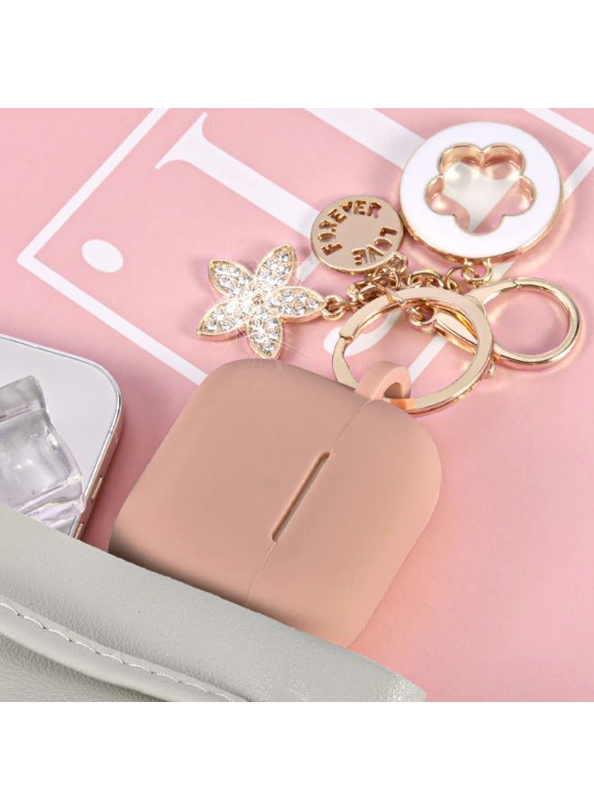 VISOOM Case for Airpods 3 Pink Airpods 3rd Cases 2021 Silicone for iPod 3 Earbuds Case Cover Women Wireless Charging Case with Accessories Girl Bling Keychain for Apple Ear Buds 3rd Generation - Image 2