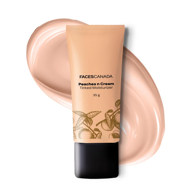 FACESCANADA Peaches n Cream Tinted Face Moisturizer | Lightweight Hydrating Formula with Natural Coverage & Radiant Glow | Blends Easily, Evens Skin Tone, Perfect for Daily Wear | 1.23 Oz (35g) - Image 1