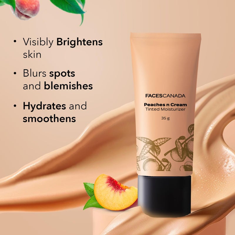 FACESCANADA Peaches n Cream Tinted Face Moisturizer | Lightweight Hydrating Formula with Natural Coverage & Radiant Glow | Blends Easily, Evens Skin Tone, Perfect for Daily Wear | 1.23 Oz (35g) - Image 5