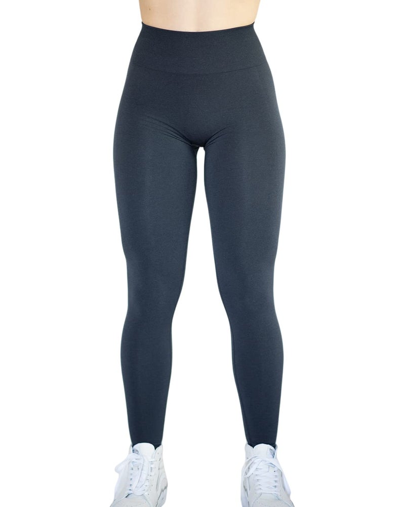 AUROLA Intensify Seamless Scrunch Legging Women Yoga Pants 7/8 Tummy Control Running for Workout Fitness Sport-25'' (XS, Black Marl) - Image 3