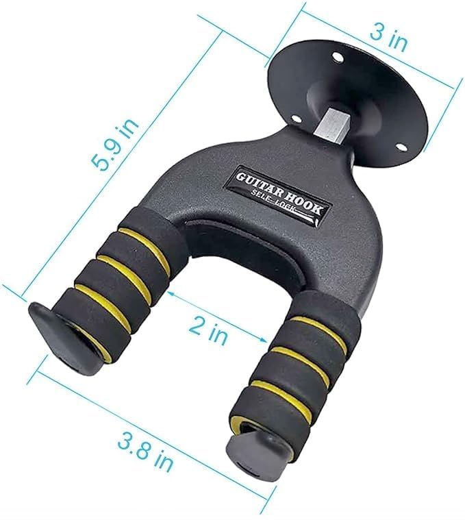 NEX حامل حائط أوتوماتيكي معدني قوي GH-M Premium للجيتارات والبيس واليوكليلي. - Image 2