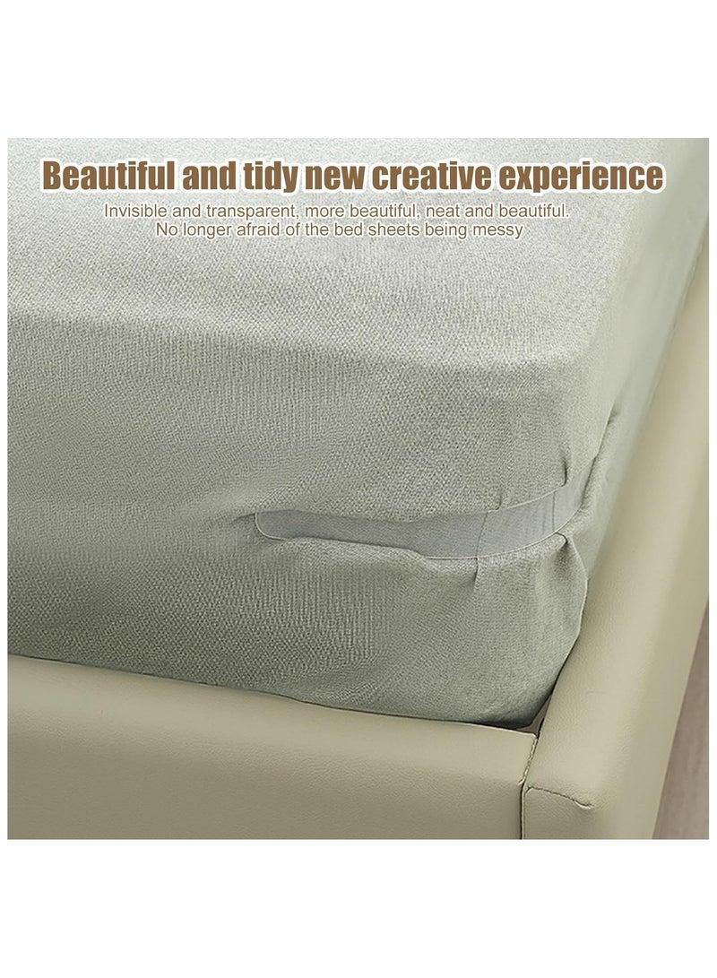 Bed Sheet Holder With Lock Strips, 4 Pieces Bed Sheet Clips, Removable Fitted Sheet Corner Holders, Heavy Duty Bed Sheet Fasteners Non-Slip For Mattress Protectors, Blankets, Bedding - Image 4