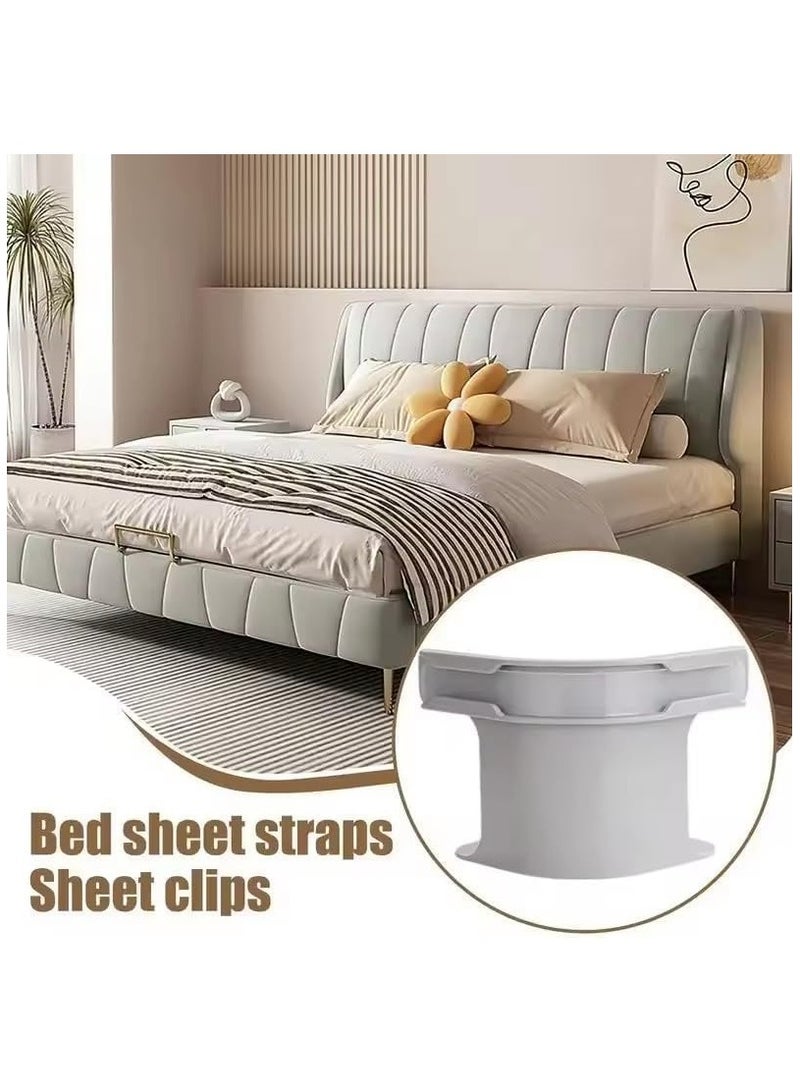 Bed Sheet Holder With Lock Strips, 4 Pieces Bed Sheet Clips, Removable Fitted Sheet Corner Holders, Heavy Duty Bed Sheet Fasteners Non-Slip For Mattress Protectors, Blankets, Bedding - Image 2