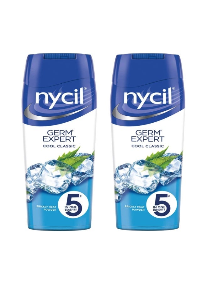 Nycil Germ Expert (Cool Classic) Cooling Talcum Powder 150g X 2Pcs - Image 1