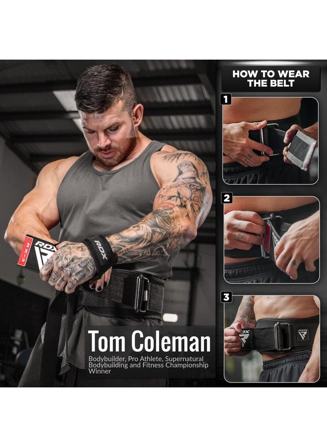 Rdx Weight Lifting Belt Auto Lock, 6.5” Padded Back Support, Men Women Gym Fitness Strength Training, Bodybuilding Powerlifting Weightlifting Workout, Deadlift Squat, Pro Exercise Equipment - Image 3