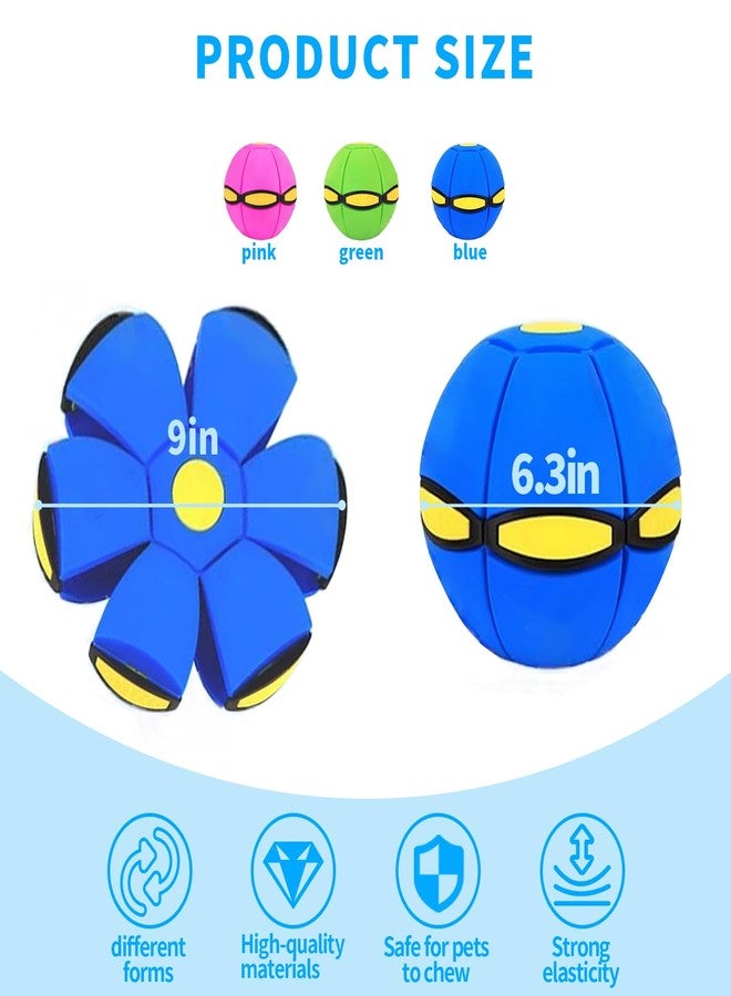 FlidRunest 3-Piece Flying Saucer Dog Toy Set, Interactive LED Dog Disc Toy - Image 2