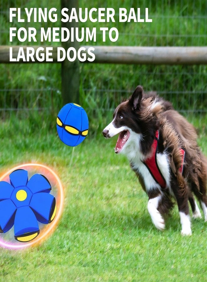 FlidRunest 3-Piece Flying Saucer Dog Toy Set, Interactive LED Dog Disc Toy - Image 3