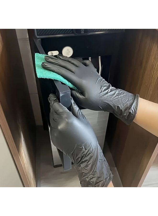 Black Disposable Nitrile Gloves Size S Durable Comfortable for Kitchen Salon Cleaning - Image 5