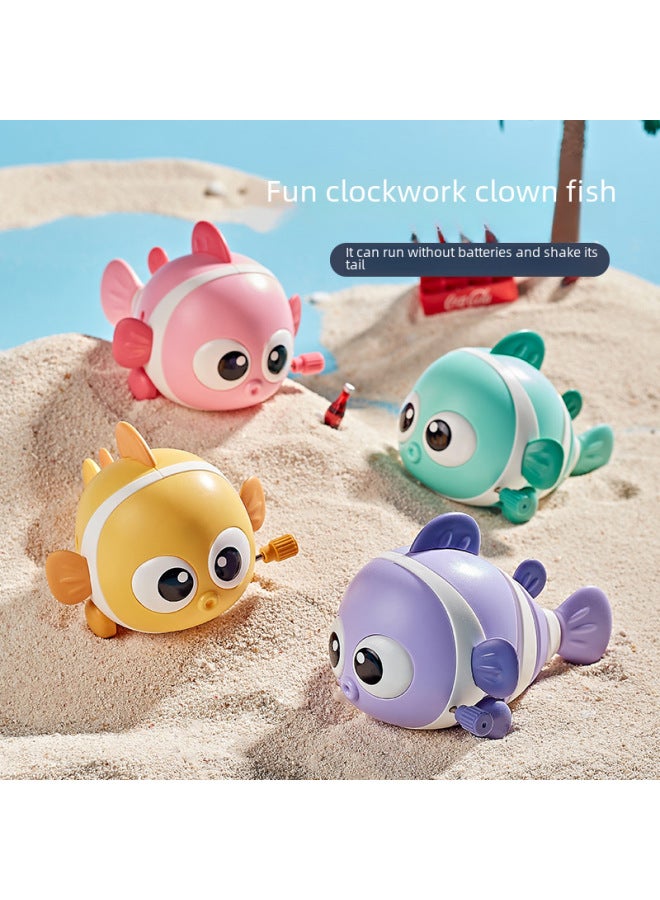Baby Clockwork Caterpillar Swing Toy Winding Cartoon Clownfish Baby Puzzle TikTok Net Red Toy-Color:8881-1 Caterpillar ]  - Image 3