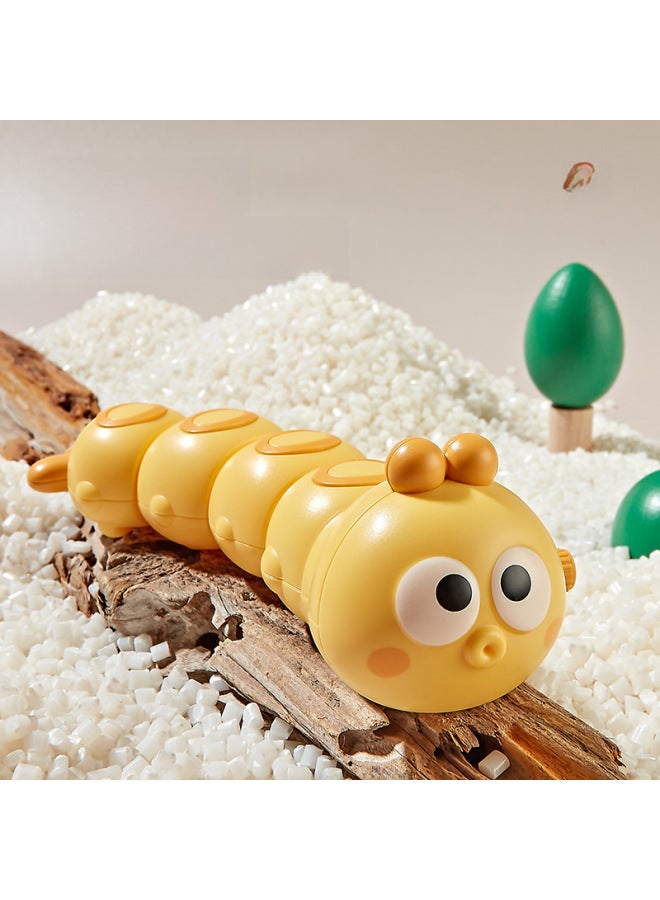 Baby Clockwork Caterpillar Swing Toy Winding Cartoon Clownfish Baby Puzzle TikTok Net Red Toy-Color:8881-1 Caterpillar ]  - Image 5
