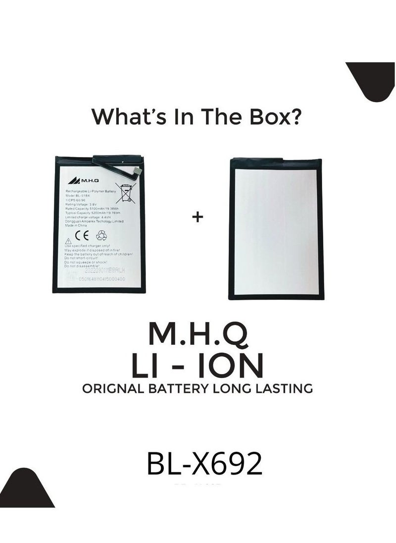 ام اتش كيو - بطارية بديلة لهاتف Infinix Note 8 (X692) BL-51BX بسعة 5200 مللي أمبير في الساعة - Image 1