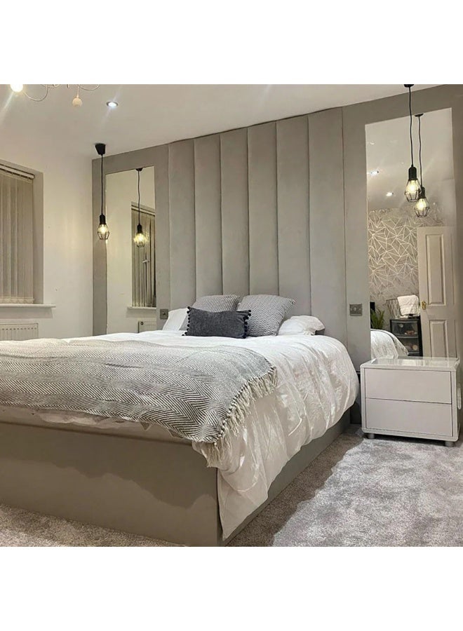 Nayam Sleep Bespoke Fluted Mirror Bedframe 200x200x40Cm  - Image 2