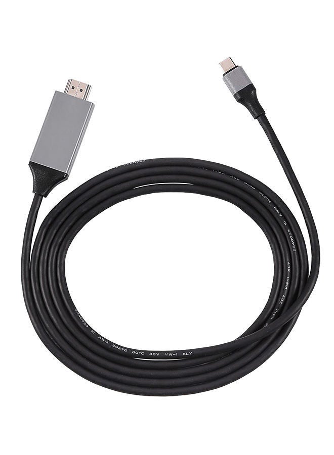 NIBEMINENT 4K USB 3.1 Type-C USB-C To HDMI Adapter Cable Black - Image 1