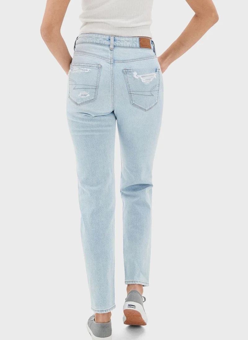 American Eagle Ripped Mom Jeans