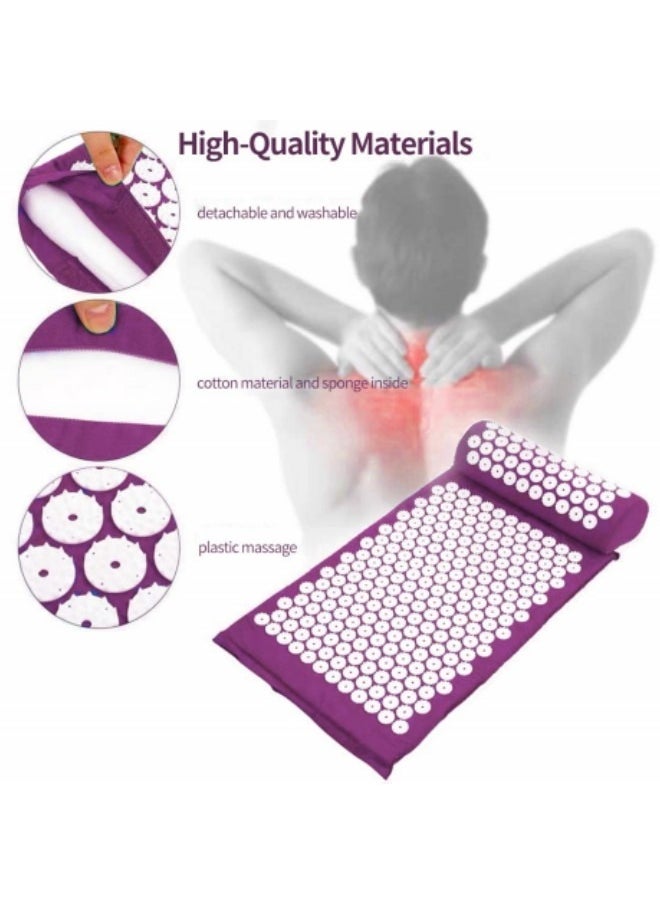GGEROU Full Body Massager Acupressure Mat Whole Body Pillow Back Legs Pain Relief Tool  - Image 2