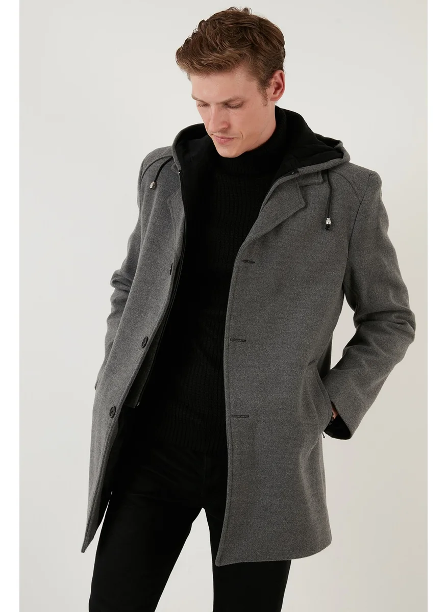 بوراتي Removable Hooded Melted Slim Fit Cashew Coat Men'S COAT 5841013