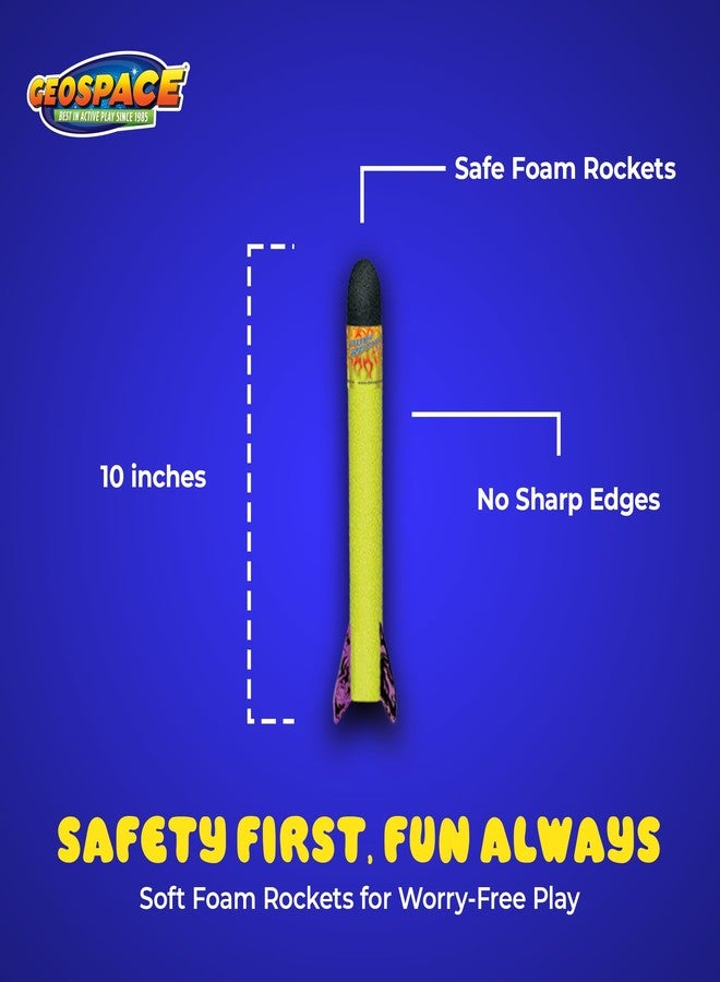 Geospace Hand Held Pump Rocket Medium Size Set - 30" Long Single Launcher & Rockets for Outdoor or Indoor Safe Play for Kids (Single Pump Rocket Jr.) - Image 3